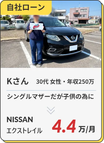 40代・年収350万 過去のクレジット滞納 TOYOTA ハイエース 4.2万/月