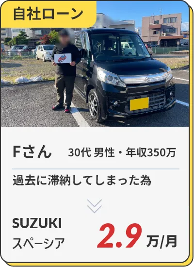 40代・年収350万 過去のクレジット滞納 TOYOTA ハイエース 4.2万/月